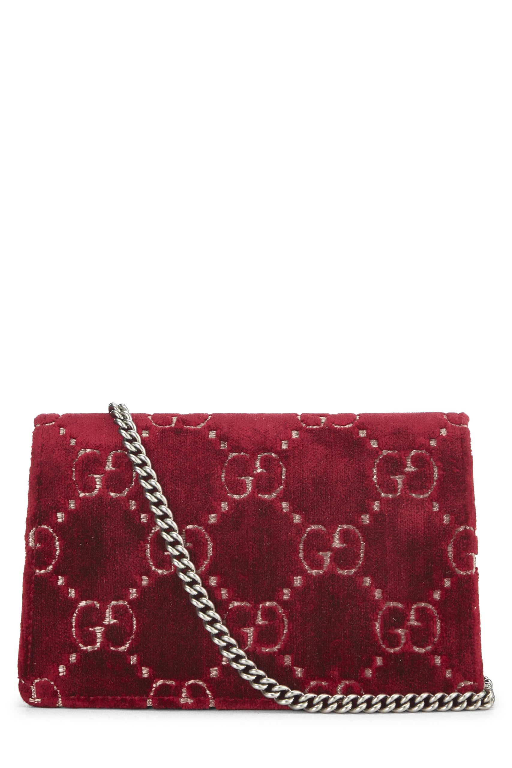 Gucci,  Burgundy GG VeLouis Vuittonet Dionysus Shoulder Bag Mini, Red