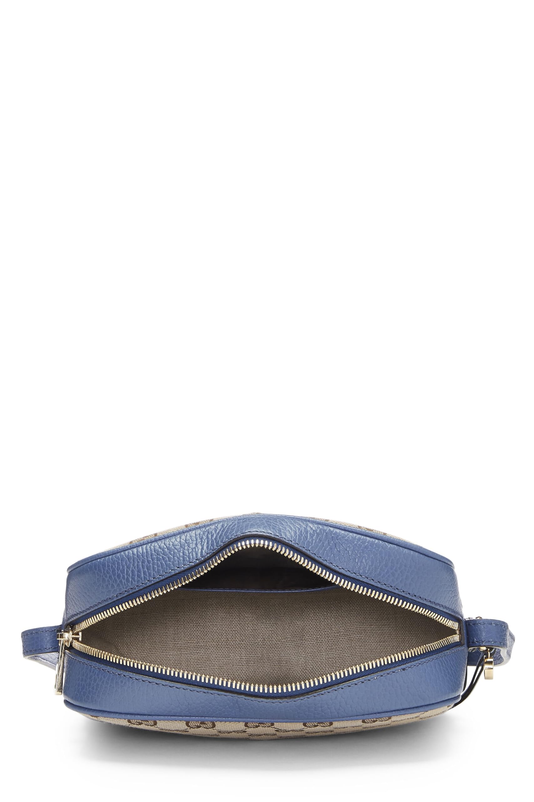 Gucci,  Blue Original Gucci Canvas Bree Crossbody, Blue