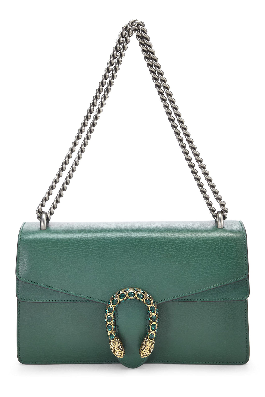 Gucci,  Green Leather Dionysus Shoulder Bag Small, Green