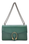 Gucci,  Green Leather Dionysus Shoulder Bag Small, Green