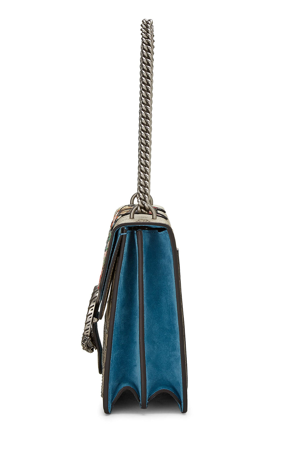 Gucci,  Blue GG Supreme Canvas Embellished Tiger Dionysus Shoulder Medium, Blue