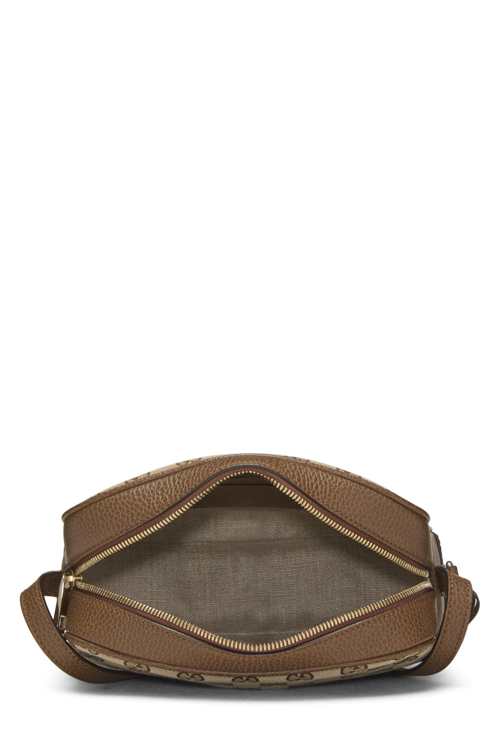 Gucci,  Brown Original Gucci Canvas Bree Crossbody, Brown