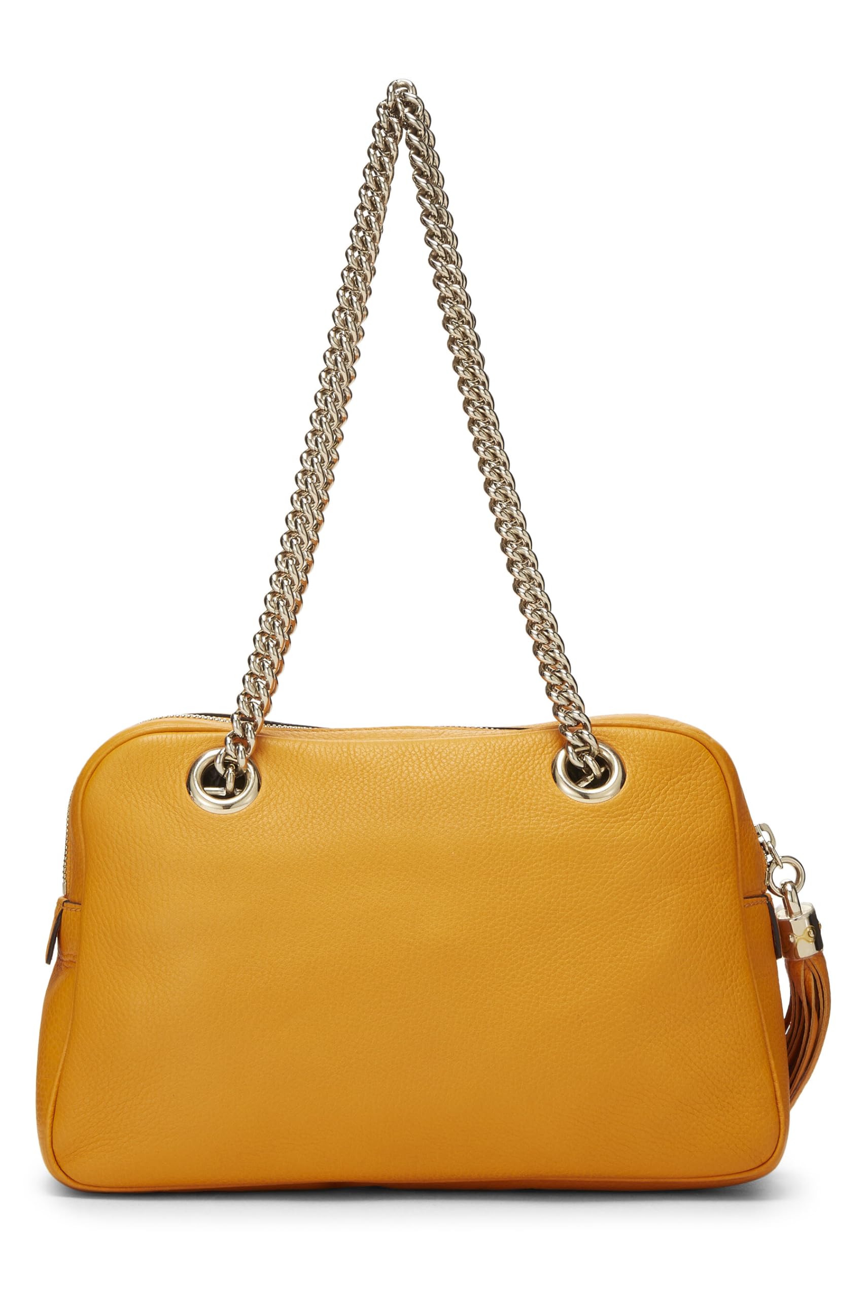 Gucci,  Orange Leather Soho Chain Shoulder Bag, Orange