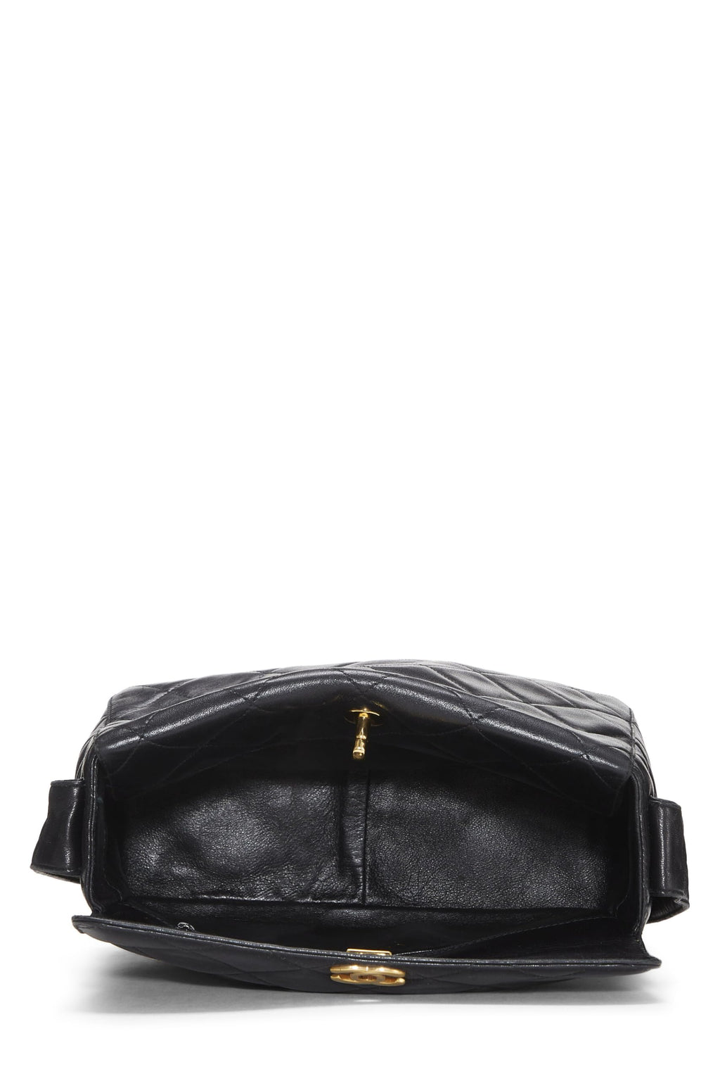 Chanel,  Black Quilted Lambskin Shoulder Bag, Black