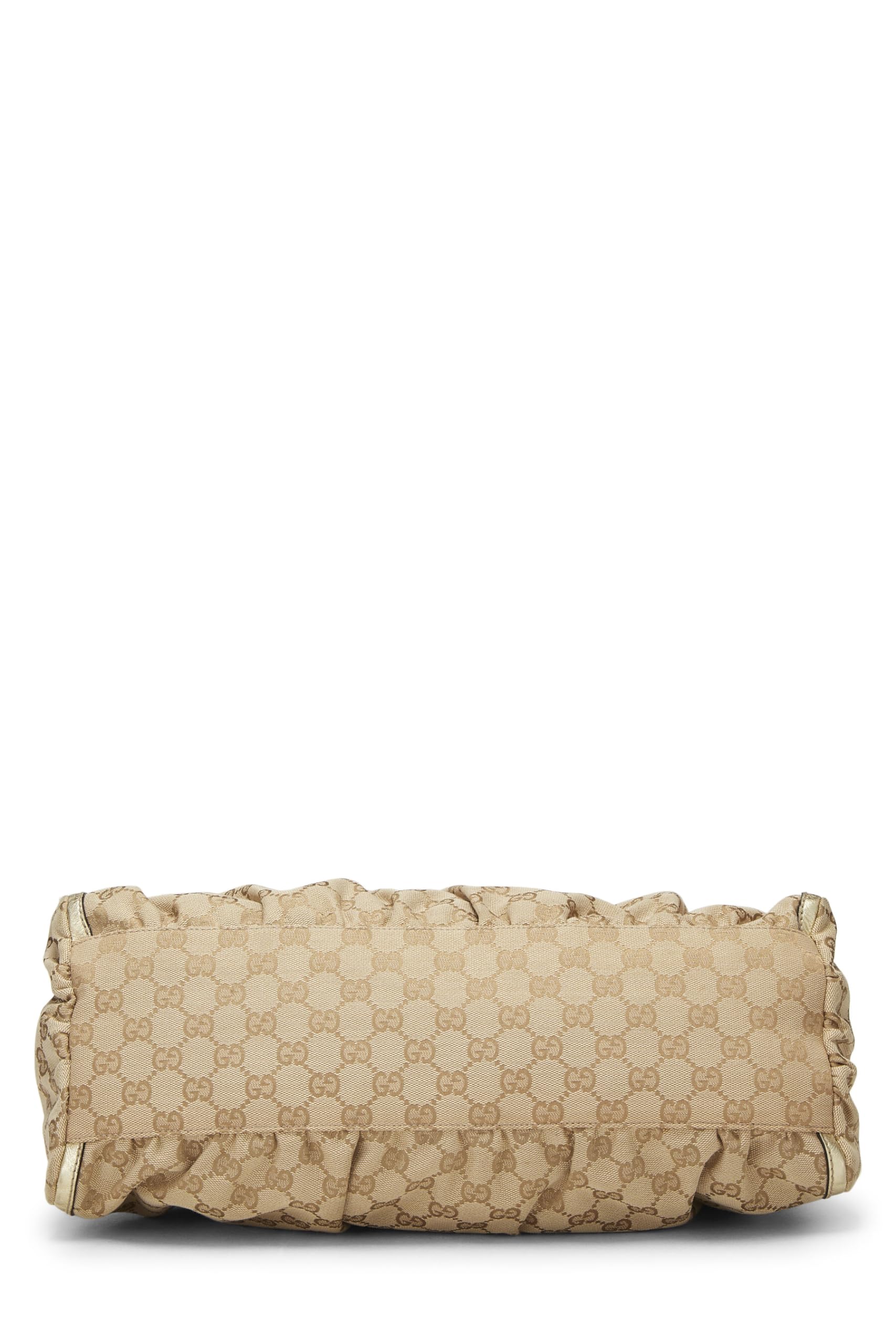 Gucci,  Gold Original GG Canvas D-Ring Abbey Shoulder Bag, Gold