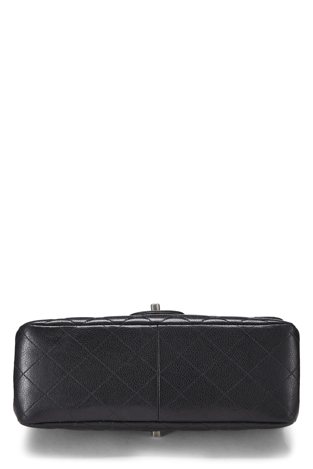 Chanel,  Black Quilted Caviar Double Sided Classic Flap Medium, Black