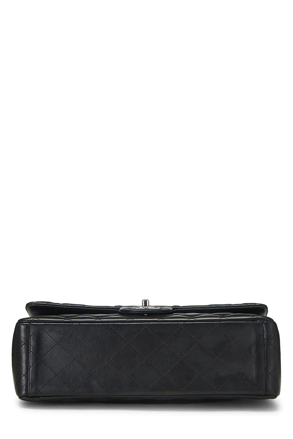 Chanel,  Black Quilted Lambskin New Classic Double Flap Maxi, Black
