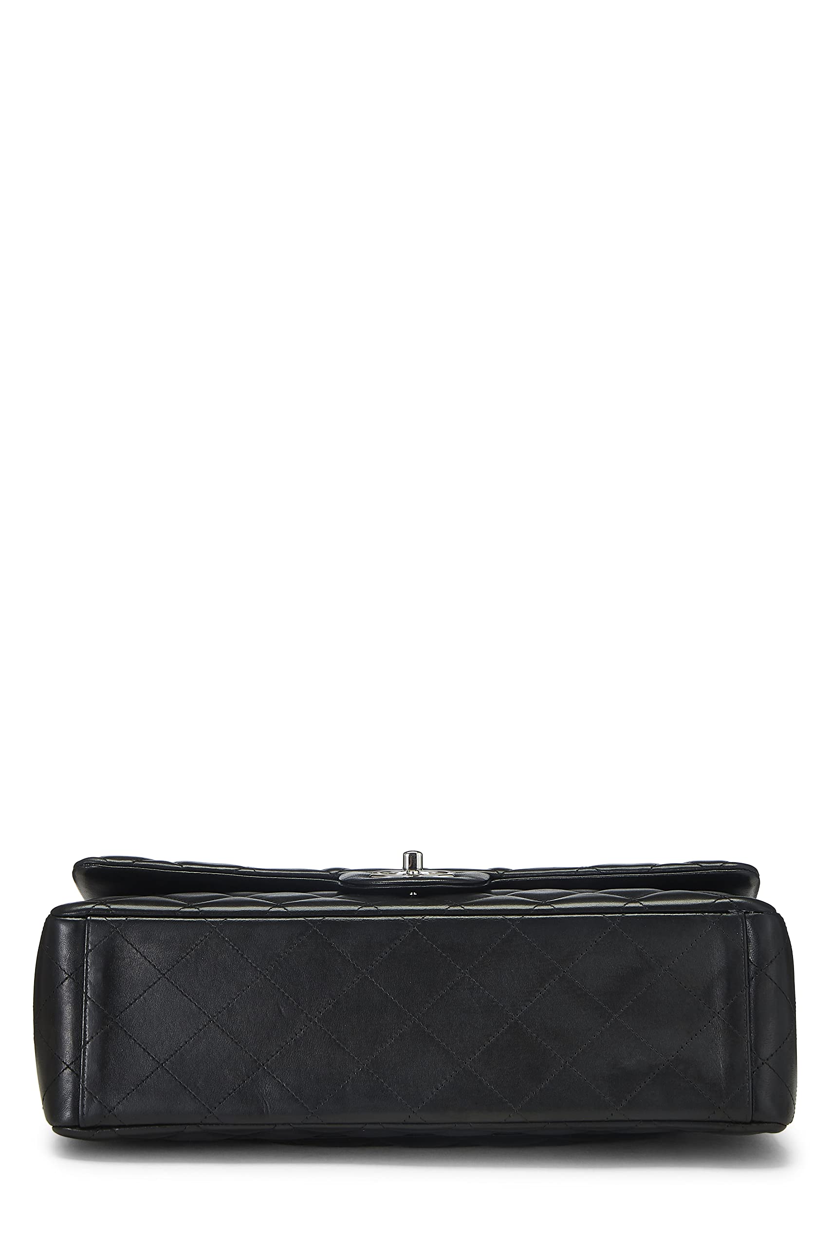 Chanel,  Black Quilted Lambskin New Classic Double Flap Maxi, Black