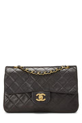 Chanel,  Black Quilted Lambskin Classic Double Flap Small, Black