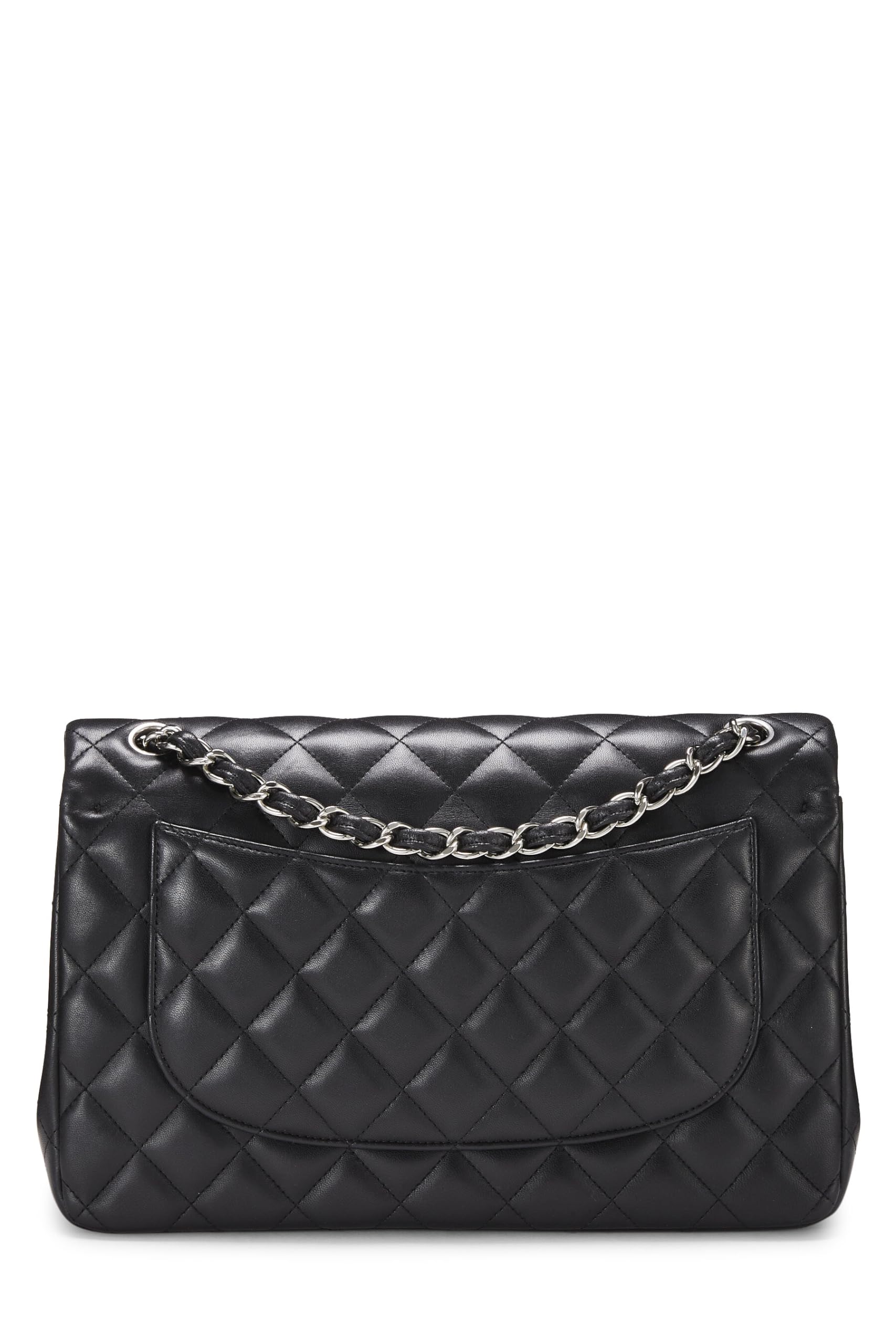 Chanel,  Black Quilted Lambskin New Classic Double Flap Jumbo, Black