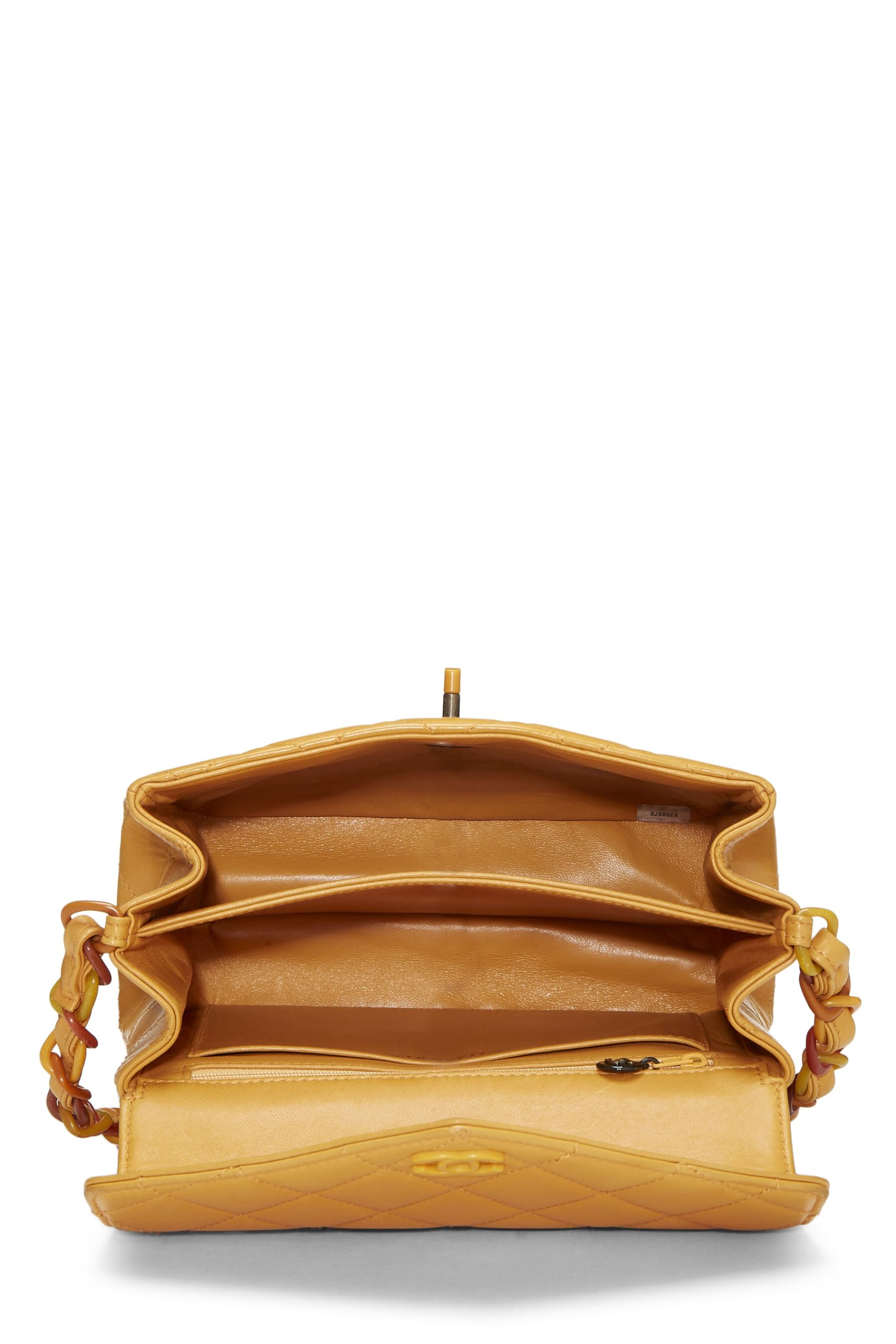 Chanel,  Orange Quilted Lambskin Envelope Flap Shoulder Bag, Orange