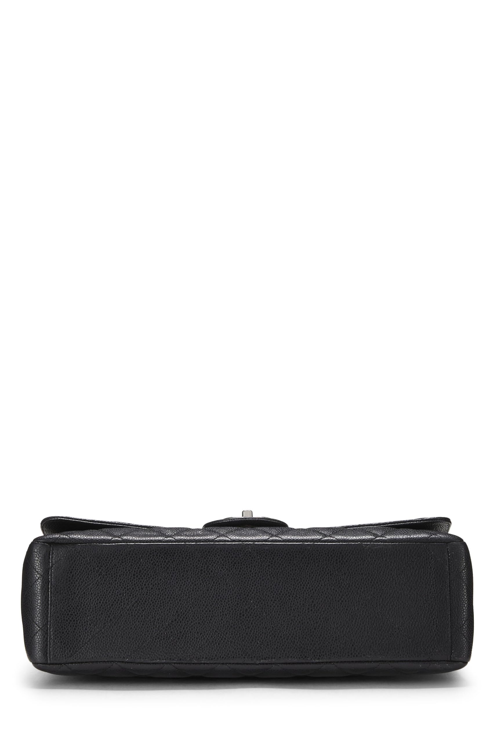 Chanel,  Black Quilted Caviar New Classic Double Flap Maxi, Black