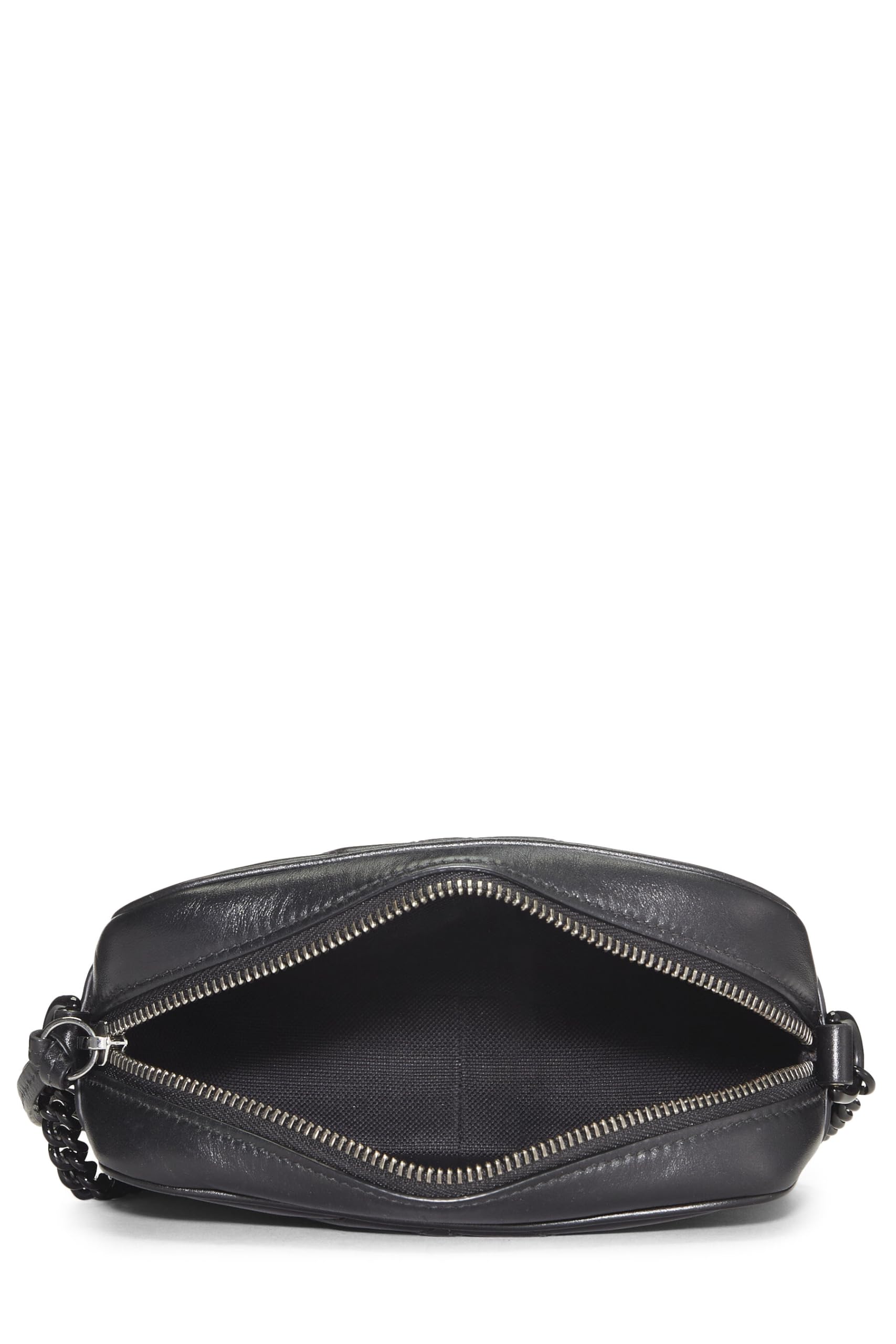 Gucci,  Black Leather Gucci Marmont Crossbody Mini, Black