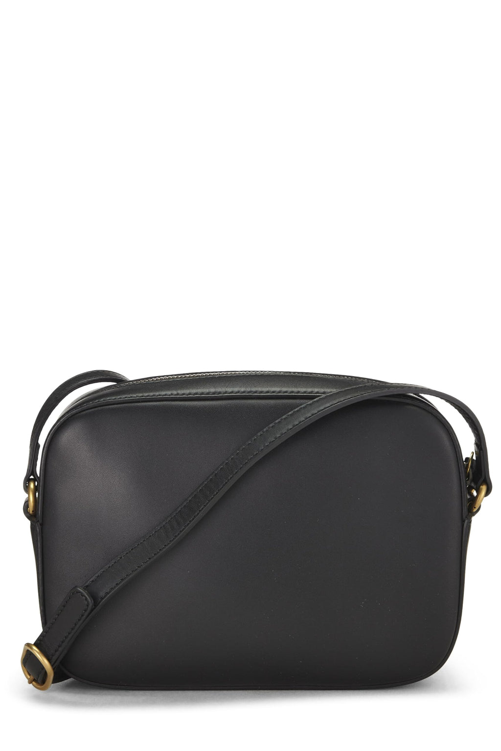 Gucci,  Black Leather Webby Shoulder Bag Small, Black