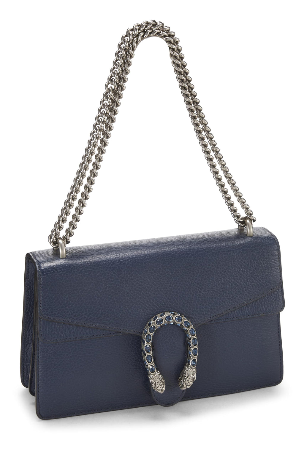 Gucci,  Navy Leather Dionysus Shoulder Bag Mini, Navy