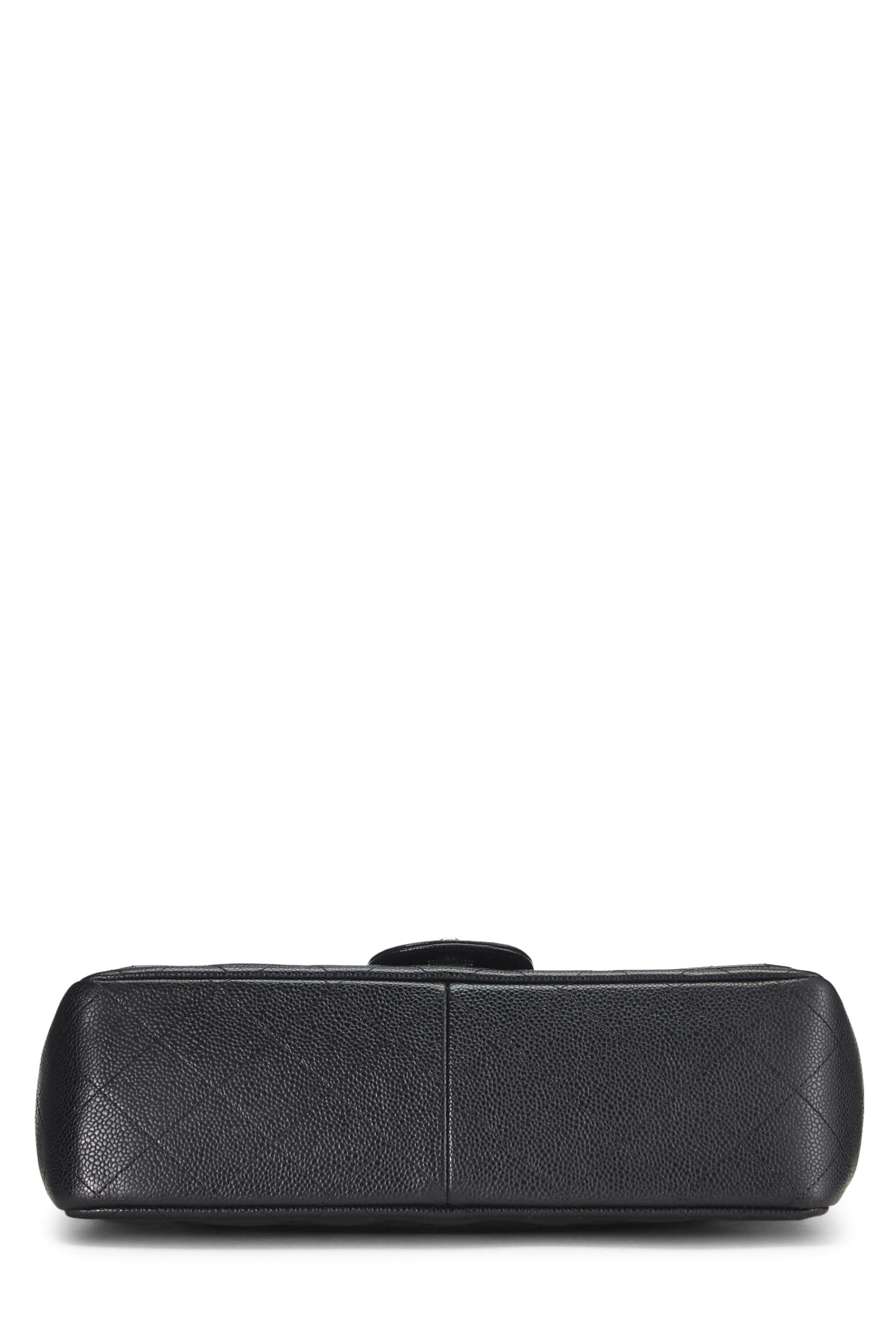 Chanel,  Black Quilted Caviar New Classic Double Flap Jumbo, Black