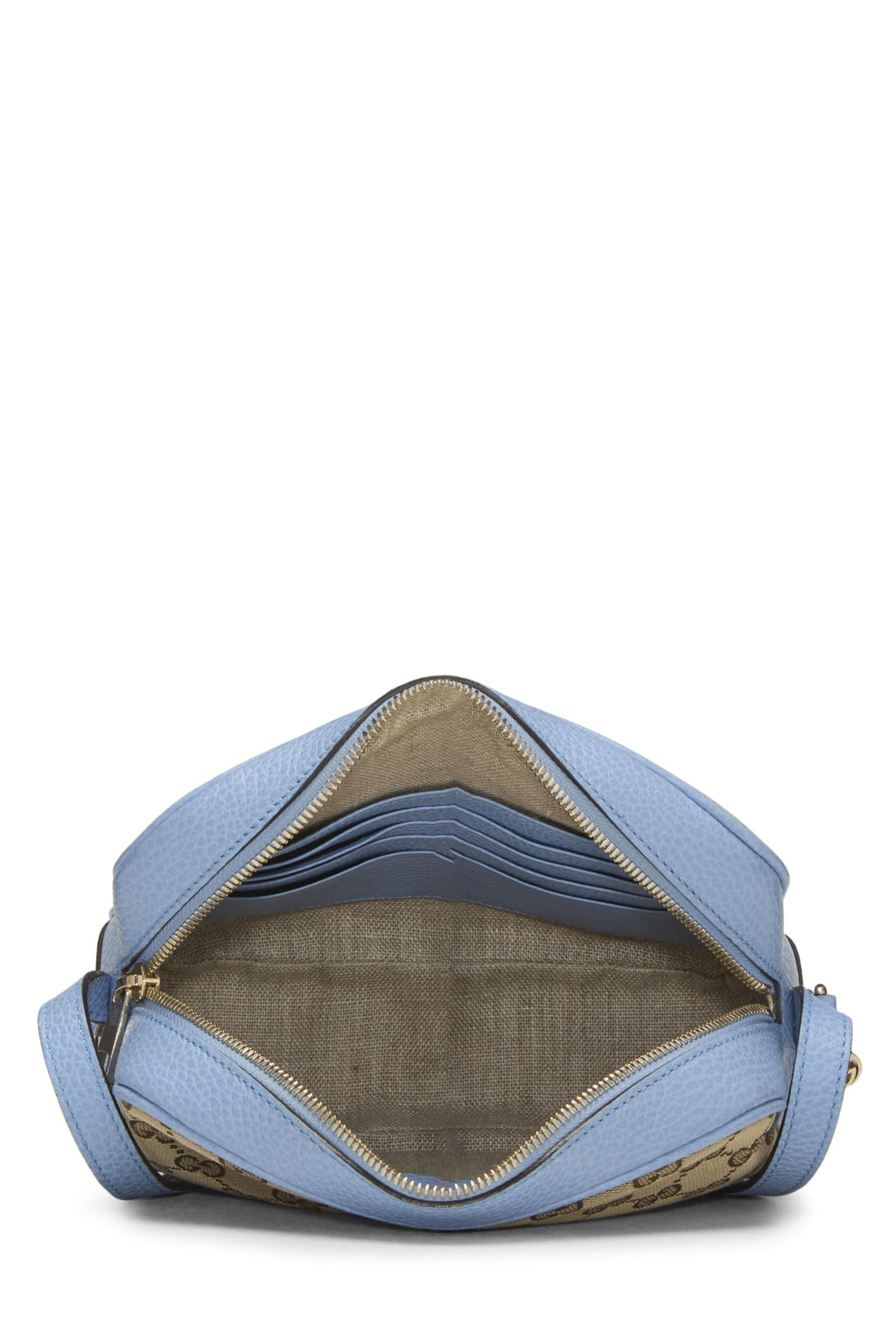 Gucci,  Blue Original Gucci Canvas Bree Crossbody, Blue