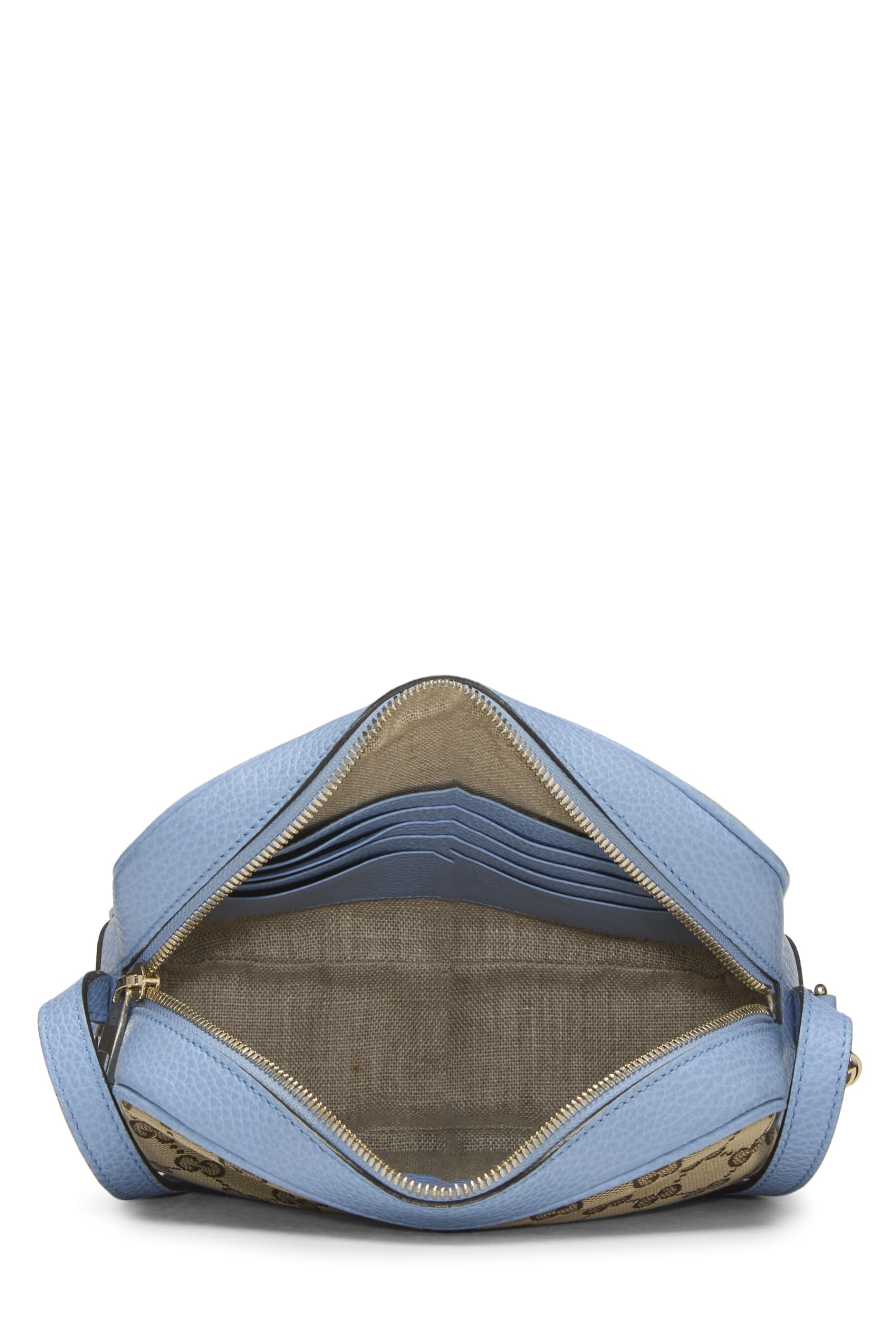 Gucci,  Blue Original Gucci Canvas Bree Crossbody, Blue