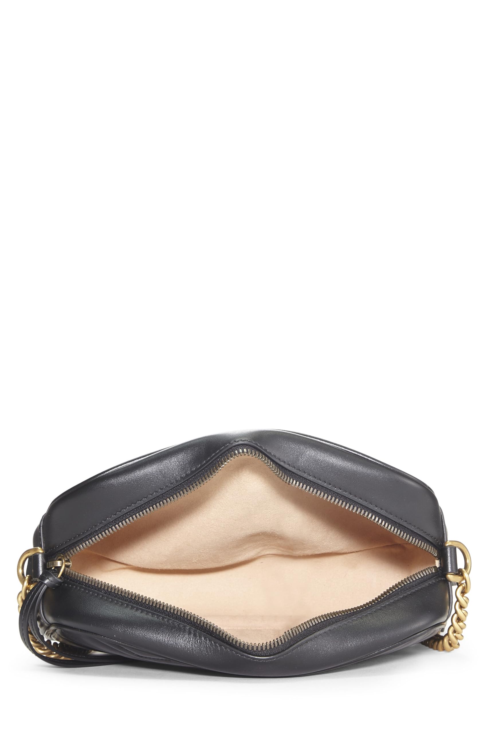 Gucci,  Black Leather Gucci Marmont Crossbody Small, Black