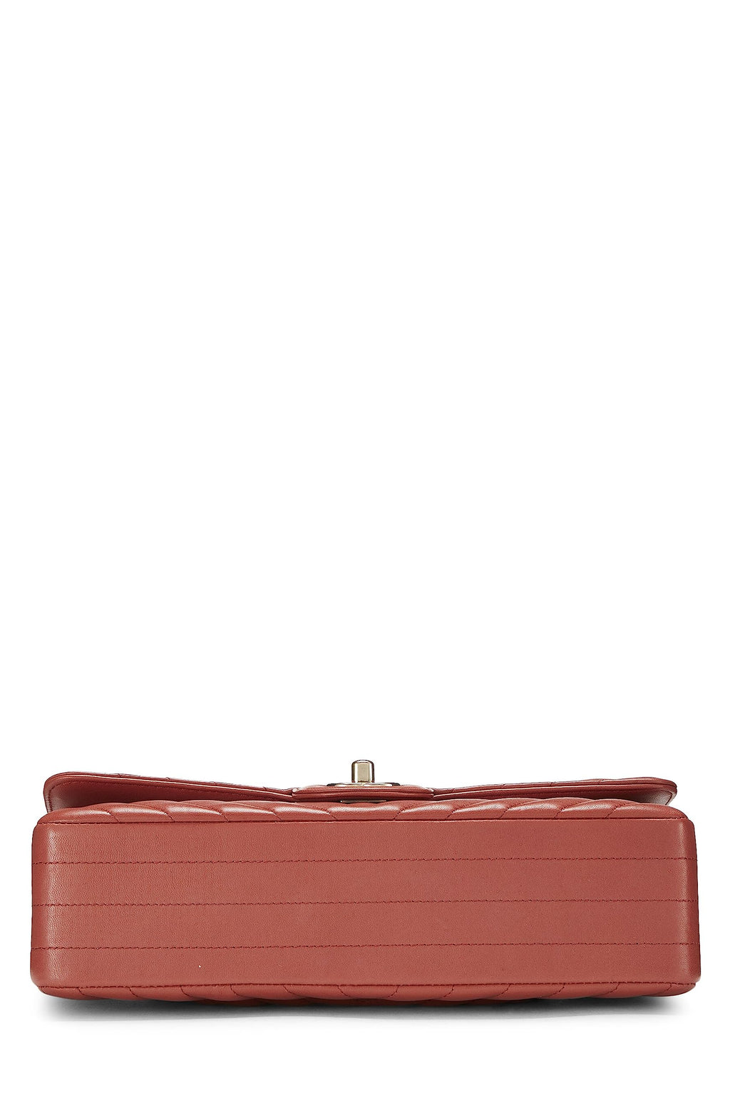 Chanel,  Orange Chevron Lambskin Classic Double Flap Medium, Orange