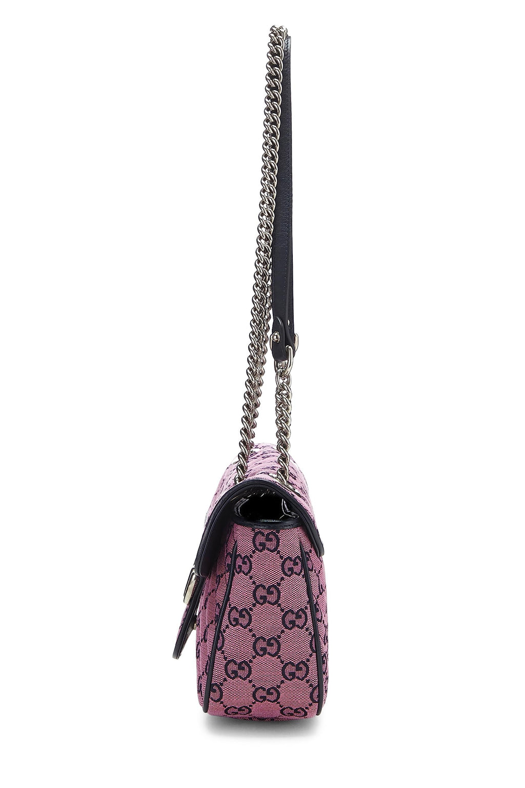 Gucci,  Pink 'GG' Canvas Marmont Shoulder Bag Small, Pink