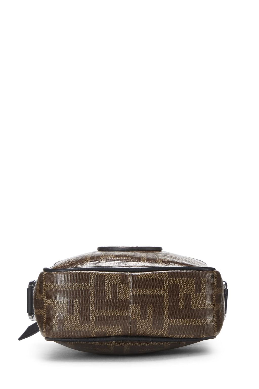 ,  Brown Leather & Zucca Canvas Crossbody, Black