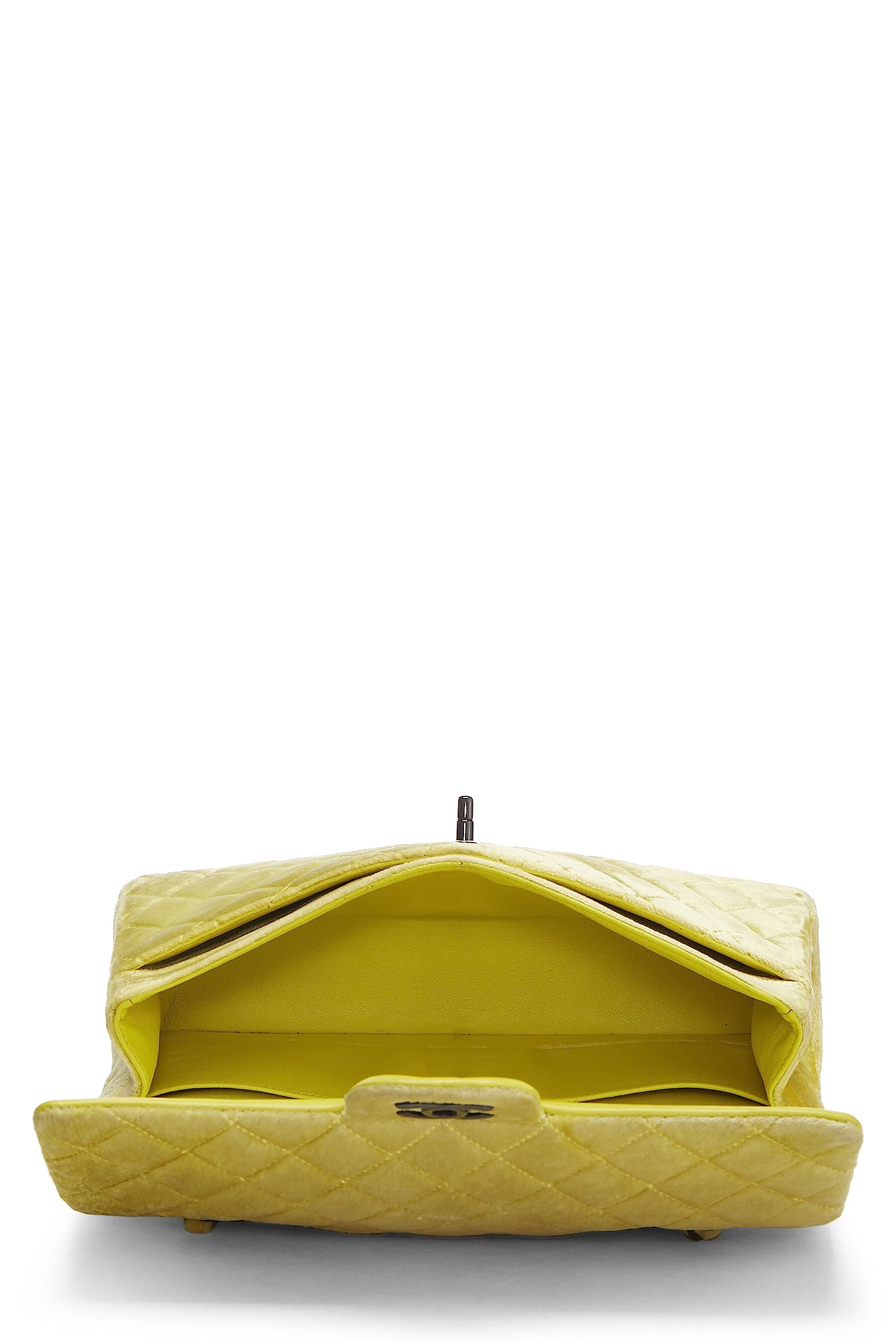 Chanel,  Yellow Quilted VeLouis Vuittonet Classic Double Flap Small, Yellow