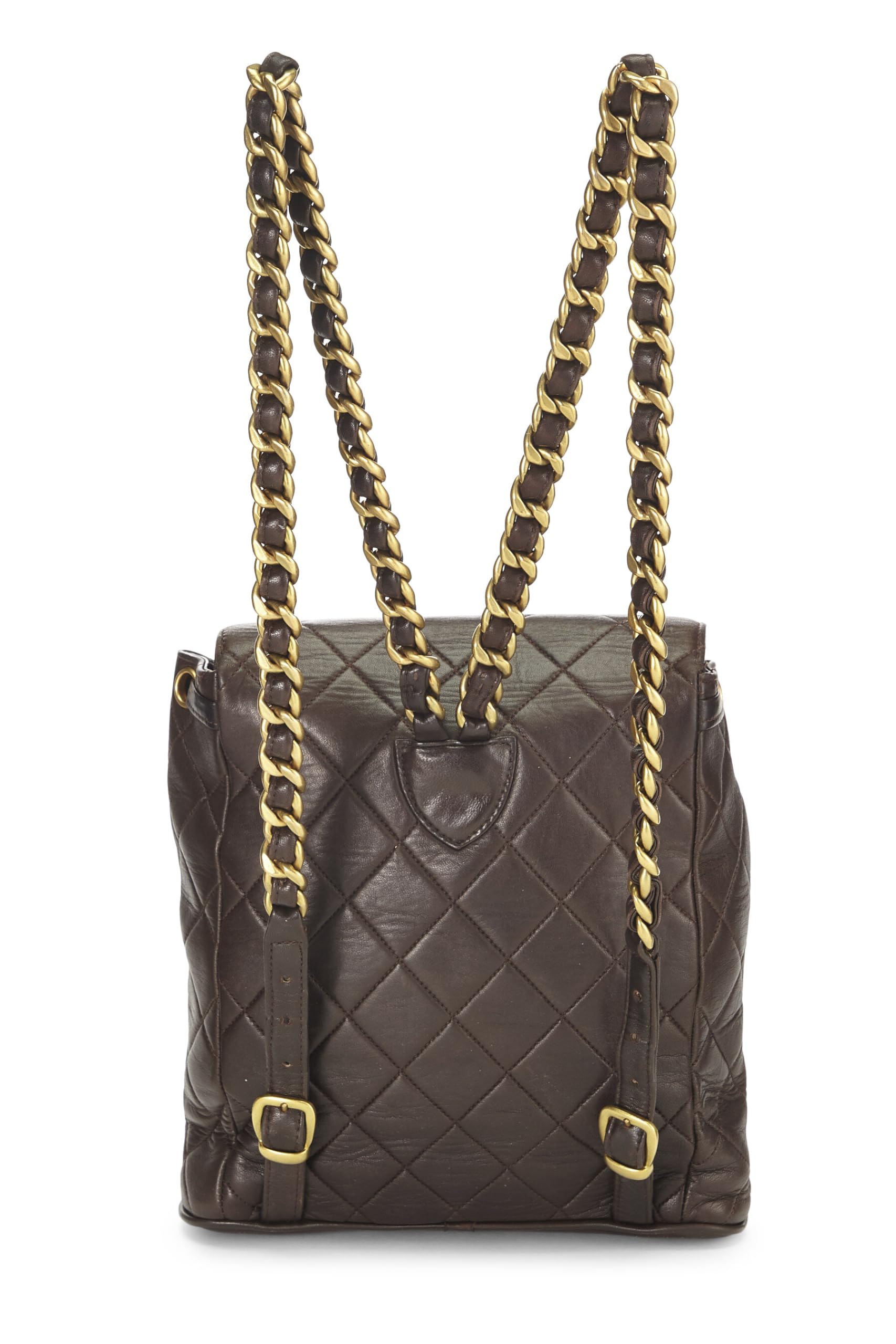 Chanel,  Brown Quilted Lambskin 'CC' Classic Backpack Small, Brown