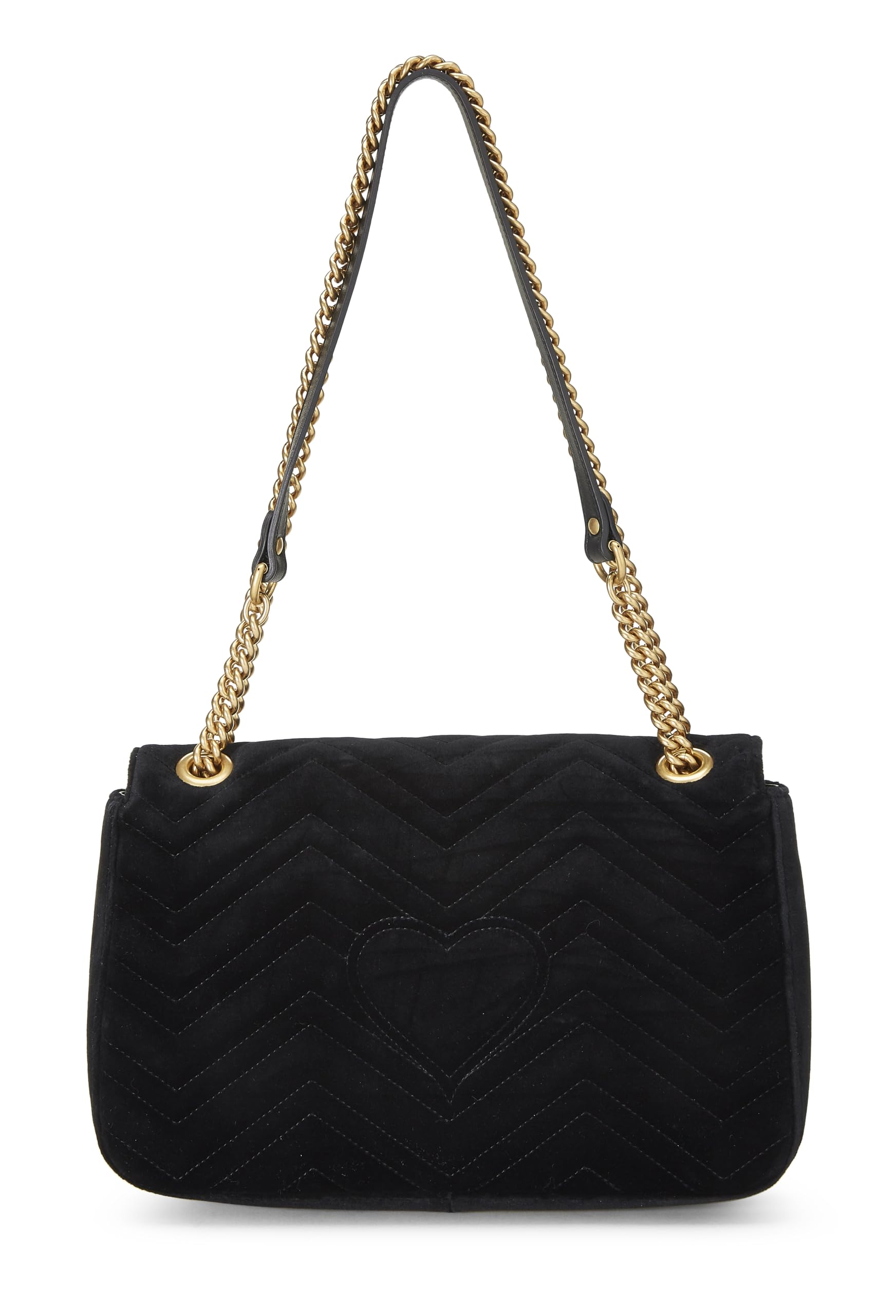 Gucci,  Black VeLouis Vuittonet Marmont 'Loved' Shoulder Bag, Black