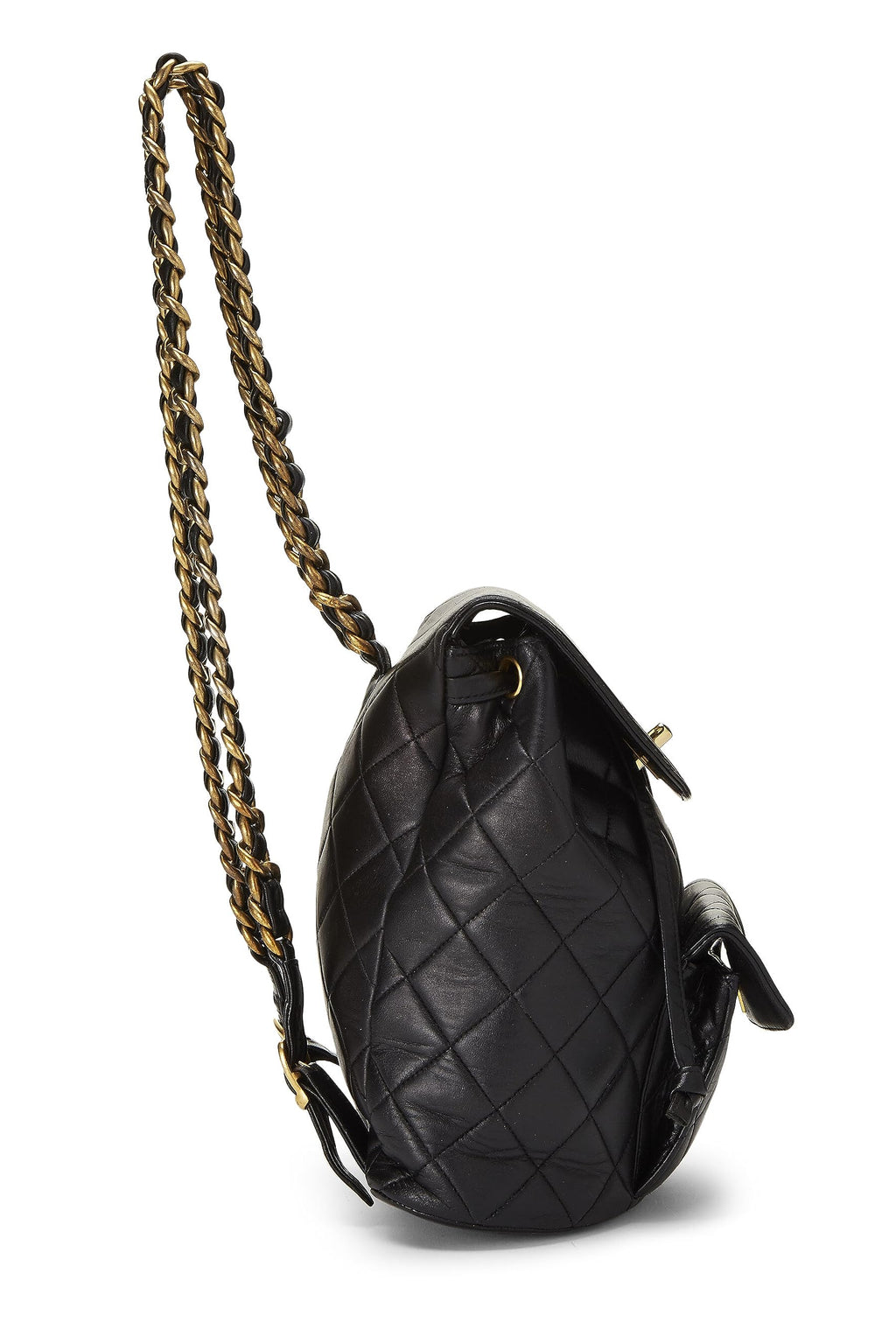 Chanel,  Black Quilted Lambskin 'CC' Classic Backpack Small, Black
