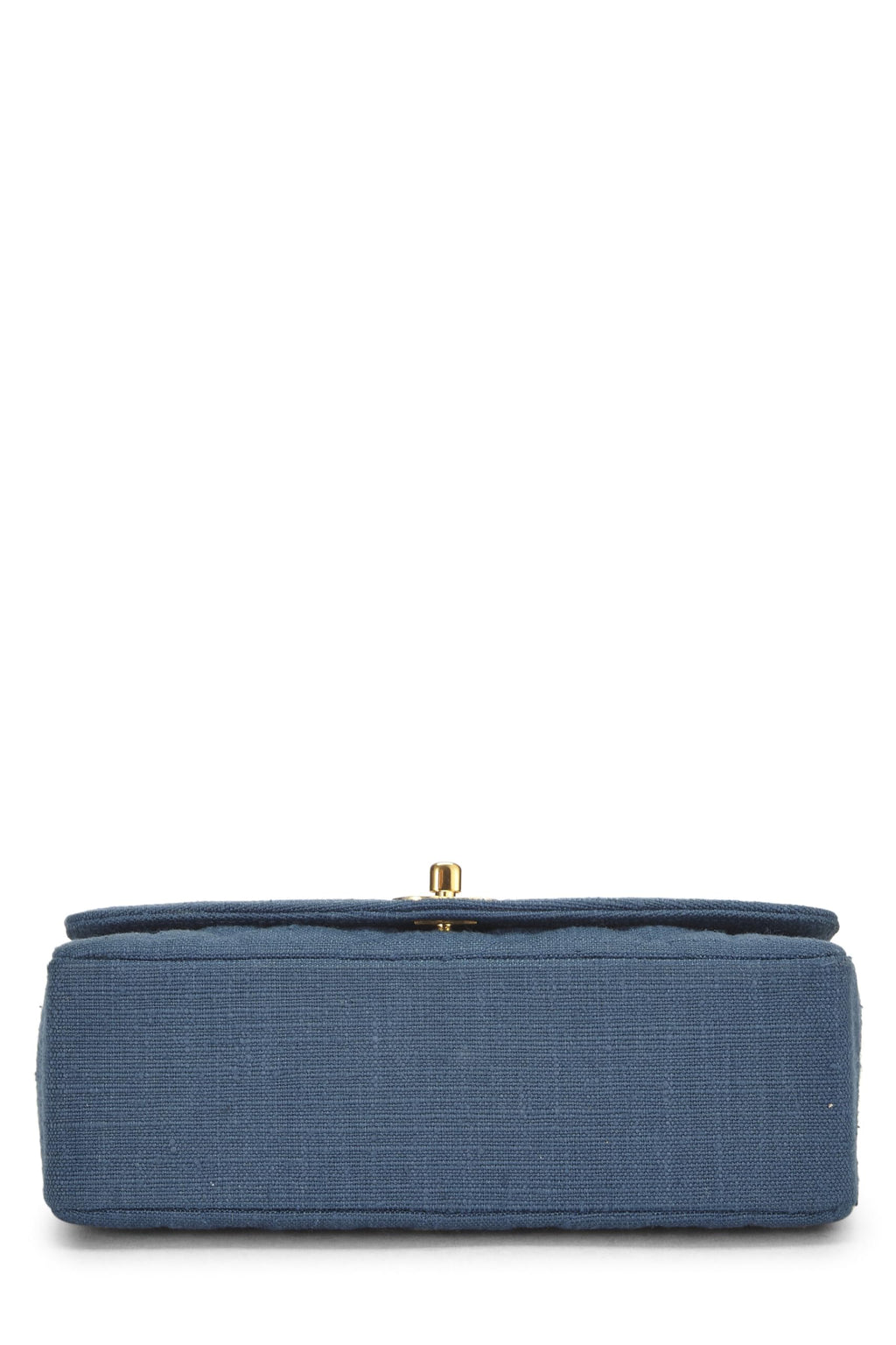 Chanel,  Blue Quilted Linen Classic Double Flap Small, Blue