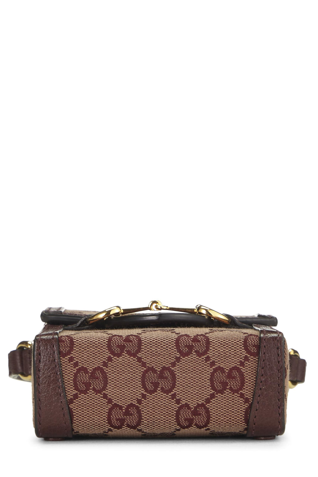 Gucci,  Burgundy Original Gucci Canvas Horsebit Crossbody, Burgundy