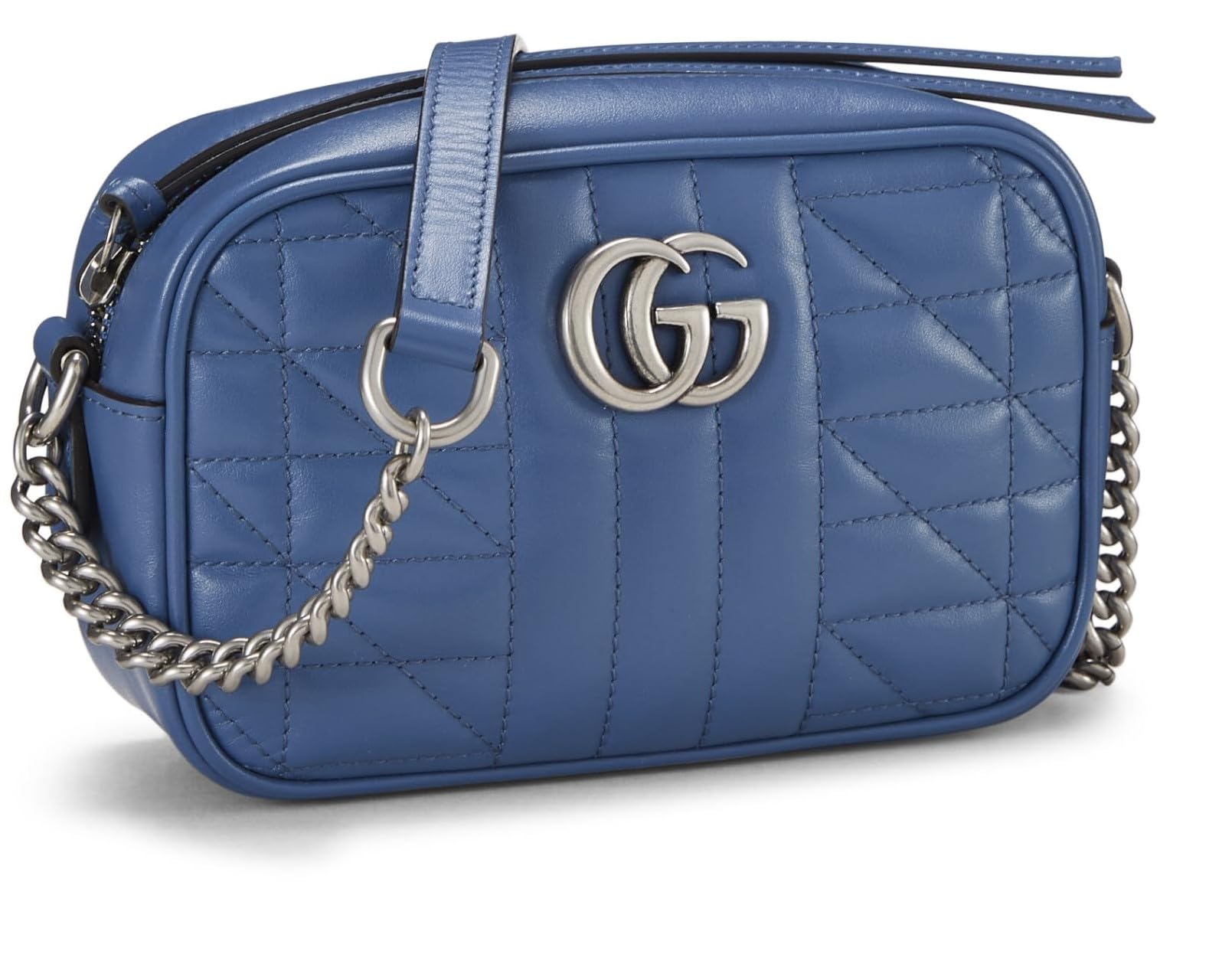 Gucci,  Blue Gucci Marmont Crossbody Mini, Blue