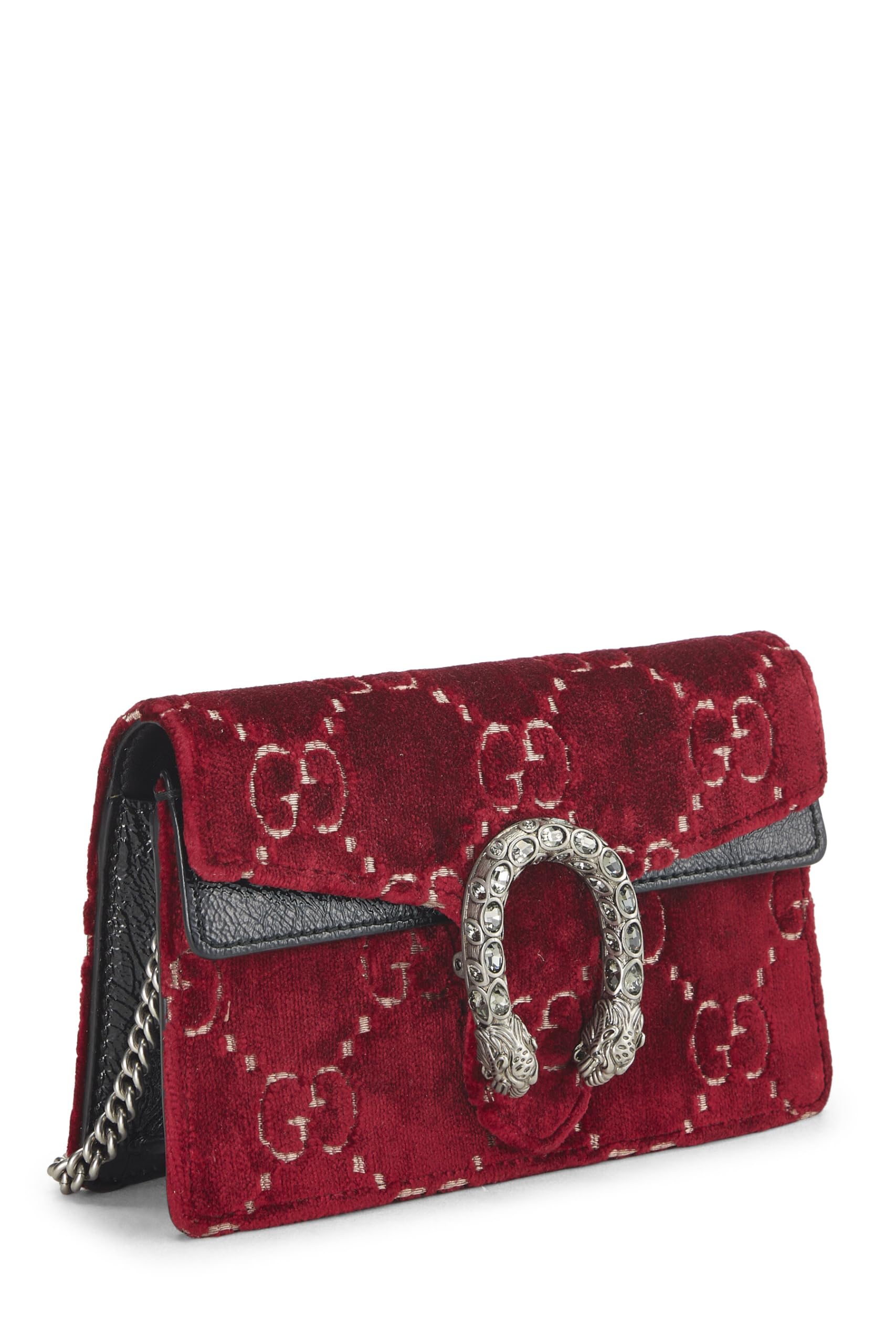 Gucci,  Burgundy GG VeLouis Vuittonet Dionysus Shoulder Bag Mini, Red