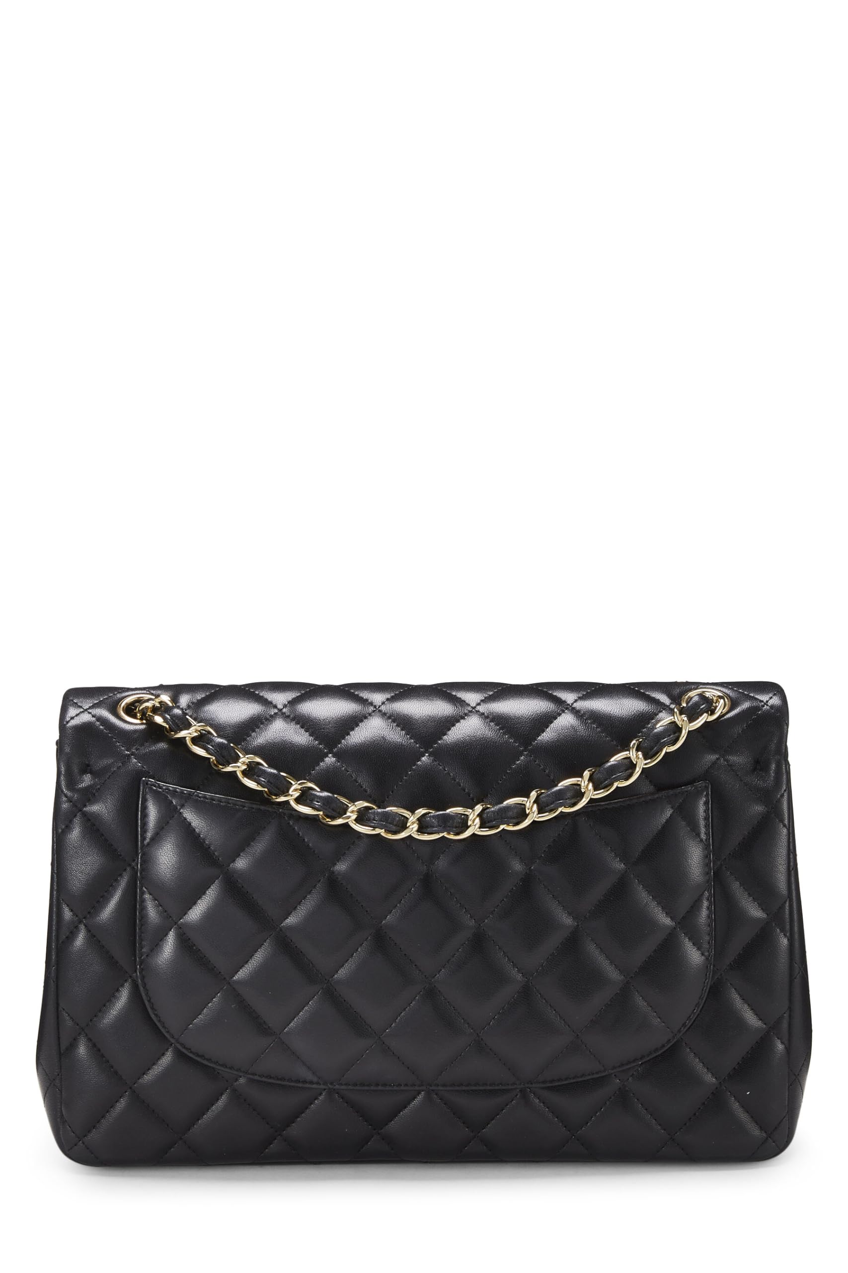 Chanel,  Black Quilted Lambskin New Classic Double Flap Jumbo, Black