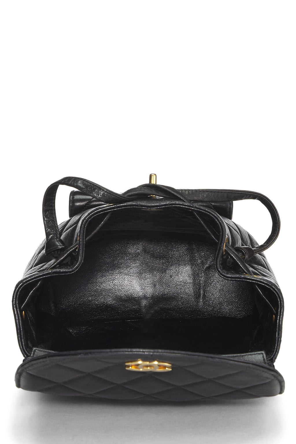 Chanel,  Black Quilted Lambskin Classic Backpack, Black