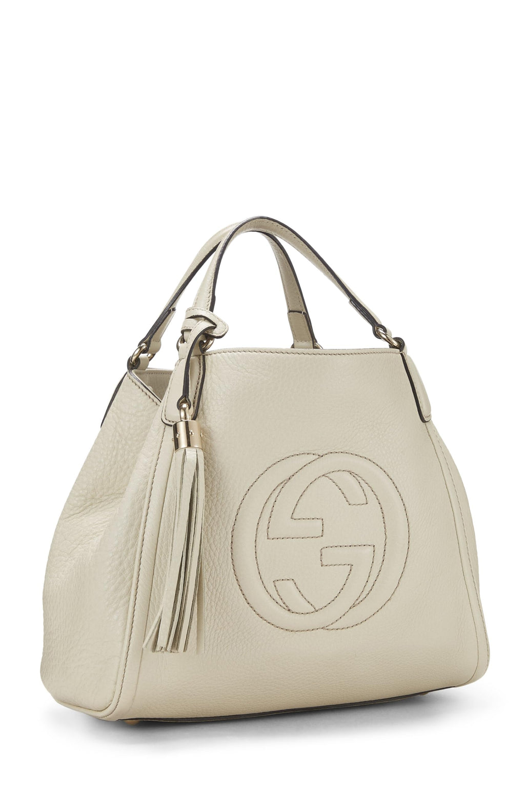 Gucci,  White Leather Soho Convertible Shoulder Bag Small, White
