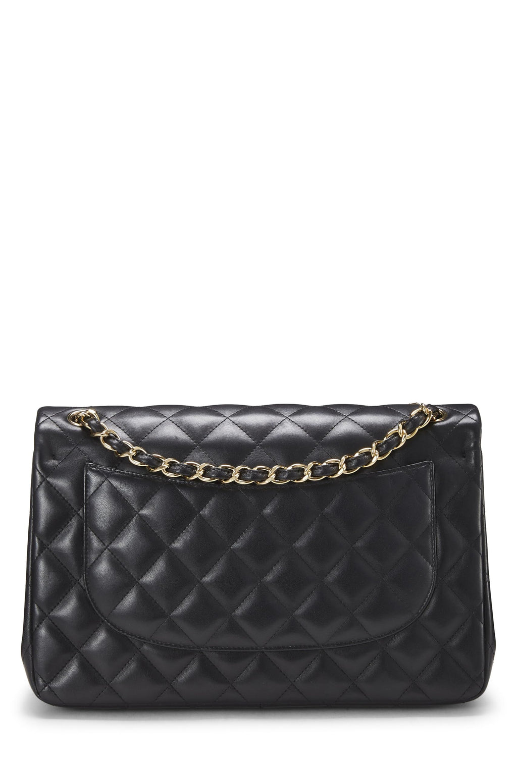 Chanel,  Black Quilted Lambskin New Classic Double Flap Jumbo, Black