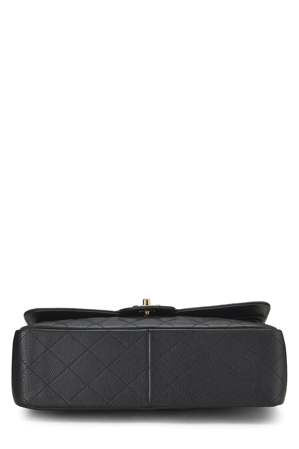 Chanel,  Black Quilted Caviar New Classic Double Flap Jumbo, Black