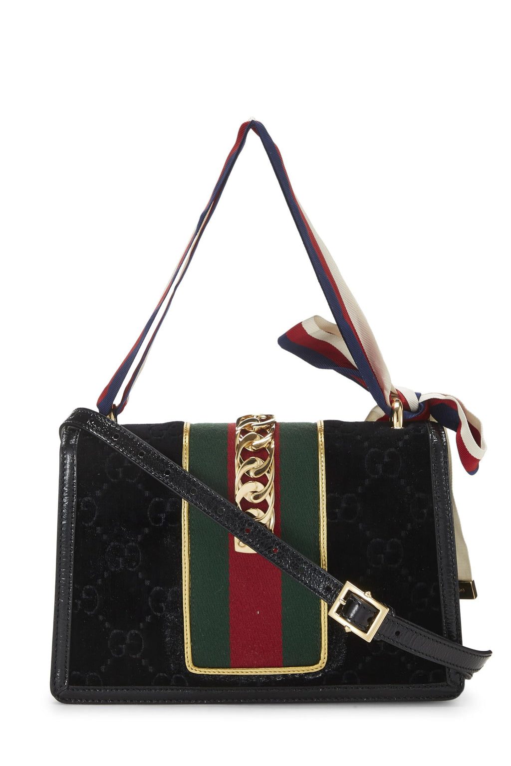 Gucci,  Black GG VeLouis Vuittonet SyLouis Vuittonie Shoulder Bag, Black