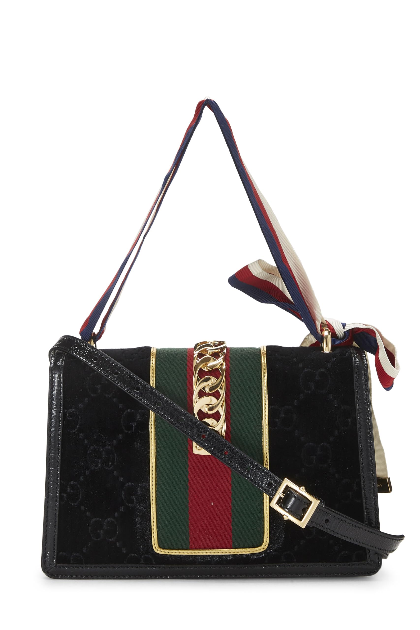 Gucci,  Black GG VeLouis Vuittonet SyLouis Vuittonie Shoulder Bag, Black