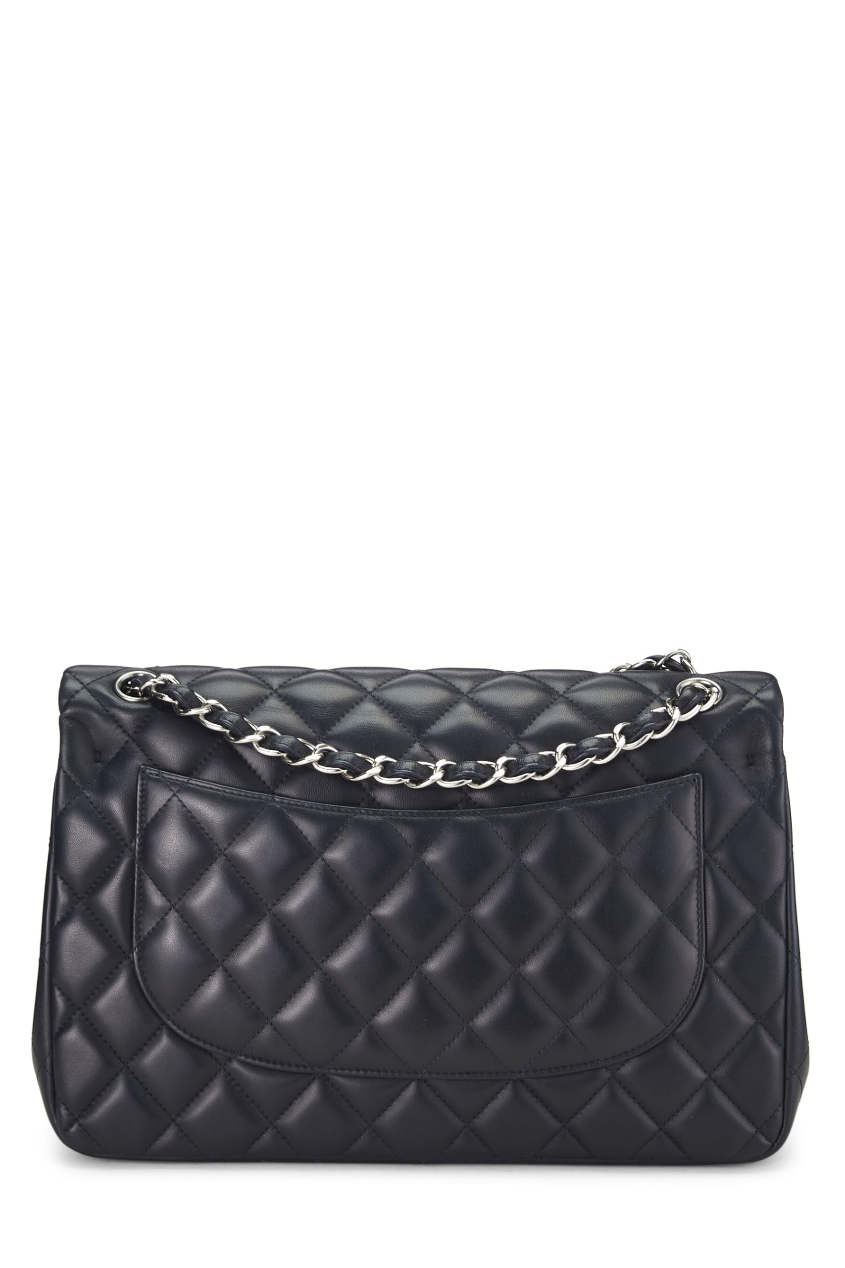 Chanel,  Blue Quilted Lambskin New Classic Double Flap Jumbo, Blue