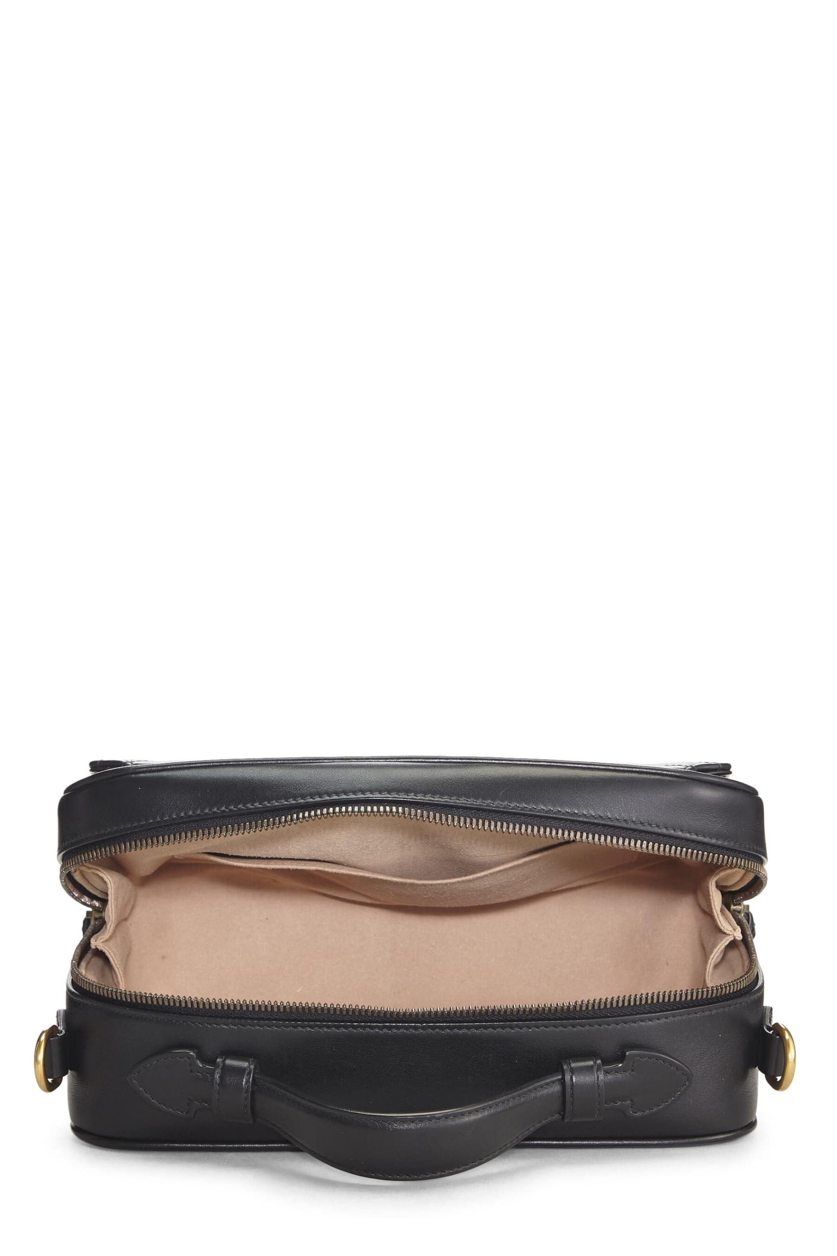 Gucci,  Black Leather GG Marmont Shoulder Bag Small, Black