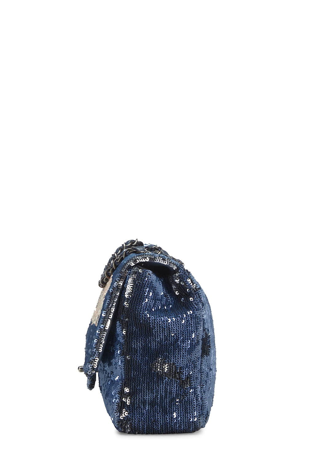 Chanel,  Paris-Cuba Navy Sequin Classic Flap Bag Medium, Navy