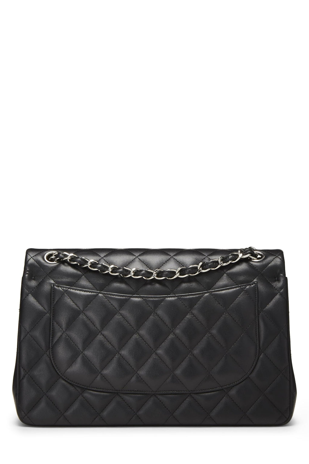 Chanel,  Black Quilted Lambskin New Classic Double Flap Jumbo, Black