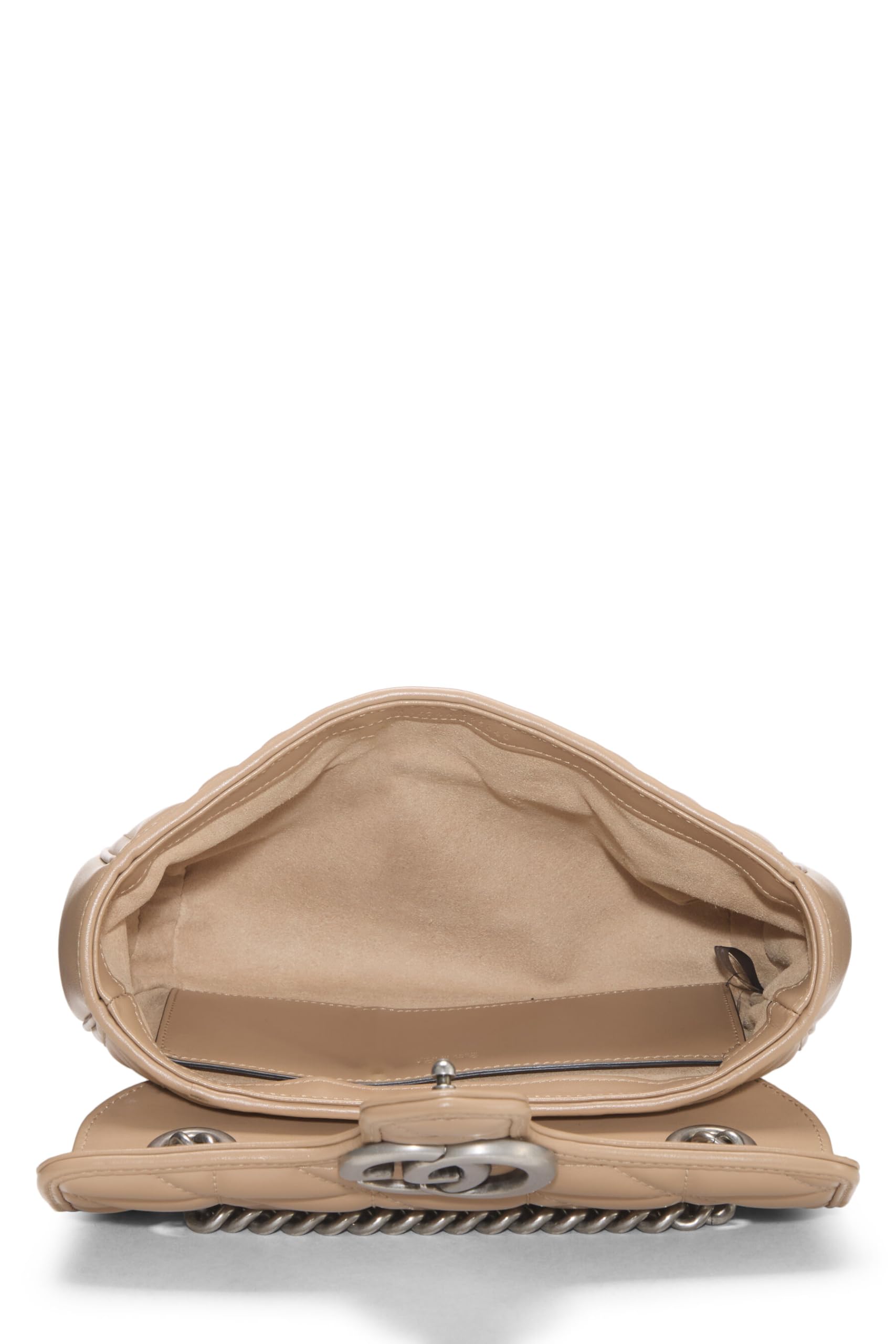Gucci,  Beige Leather Marmont MatelassÃƒÆ’Ã‚Â© Shoulder Bag, Brown
