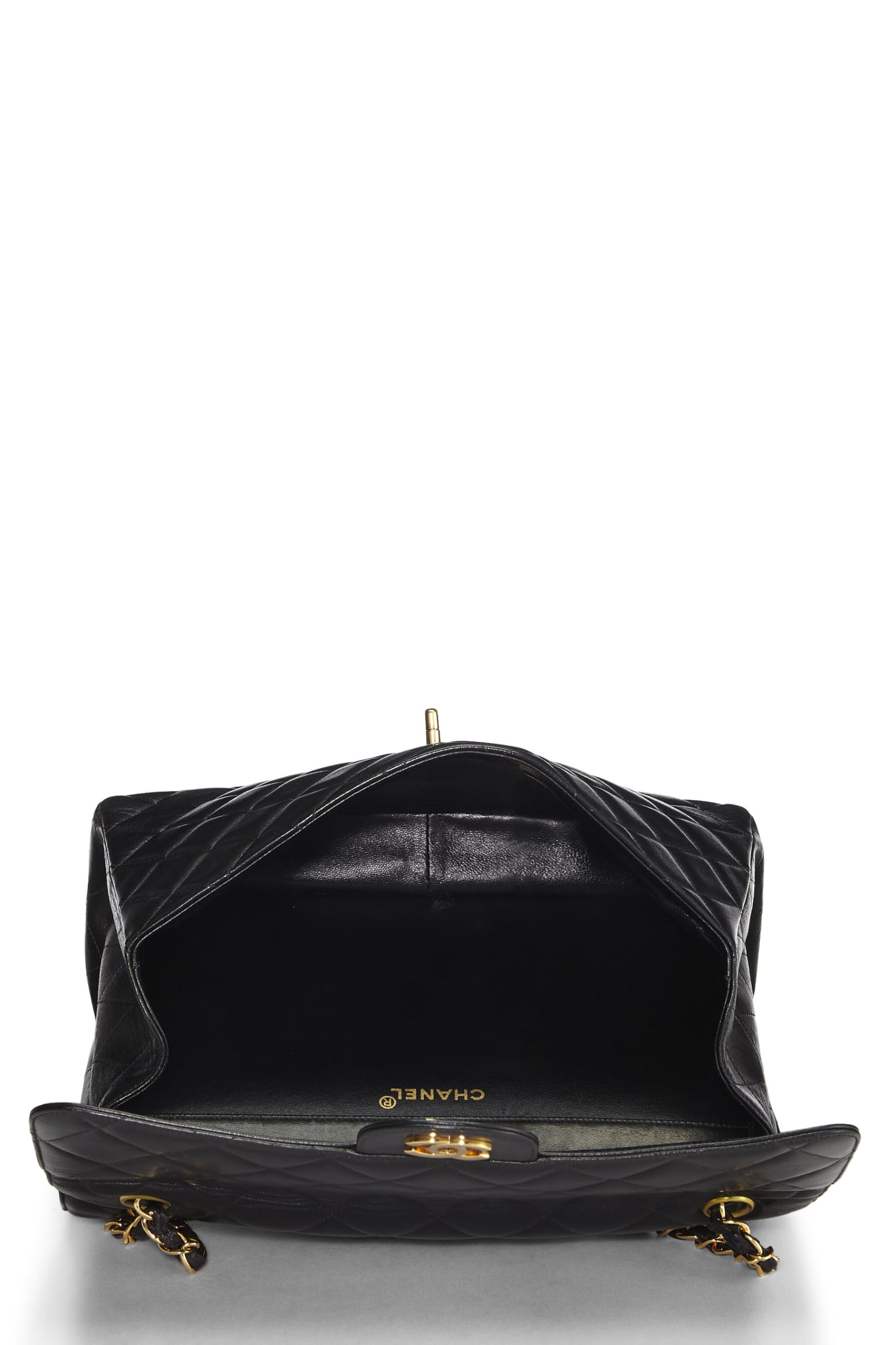 Chanel,  Black Quilted Lambskin Double Sided Classic Flap Jumbo, Black