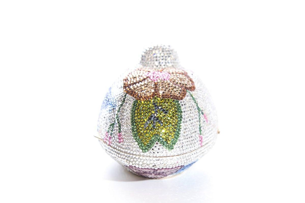Judith Leiber White & Multi Clutch