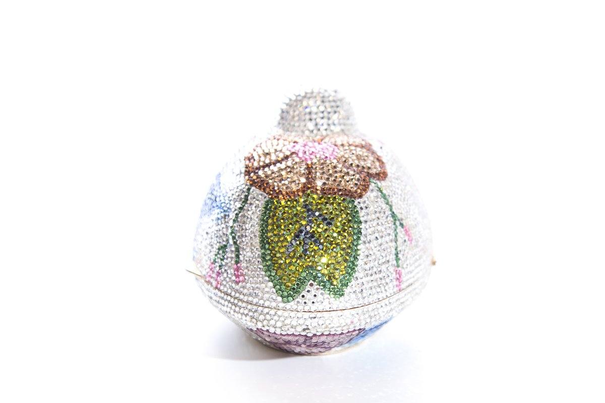 Judith Leiber White & Multi Clutch