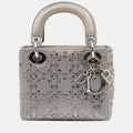 Grey Mini Crystal Embellished Satin Lady Dior